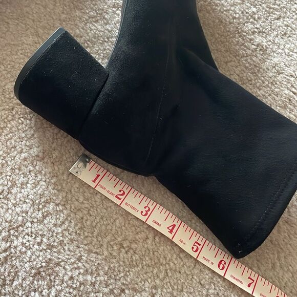 A new day High Heel Black Faux Suede Ankle Boots Size 8.5 - Picture 10 of 12